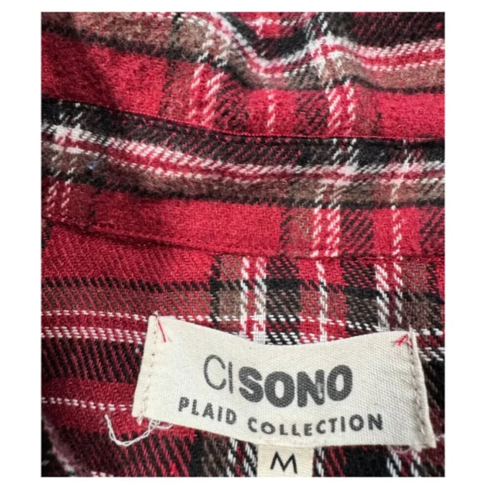 Ci Sono Plaid Collection Red White And Black Flannel